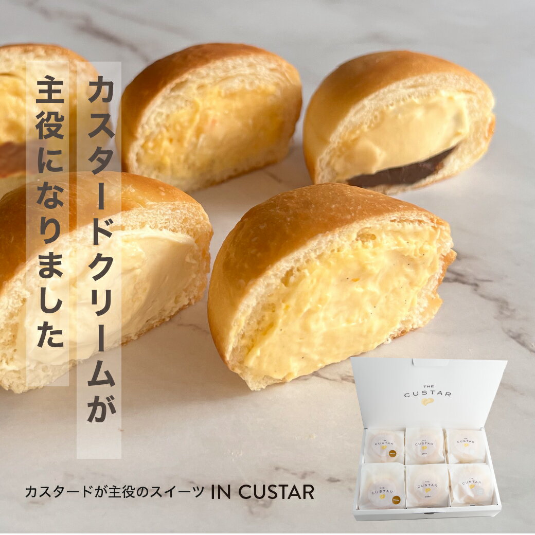 【THE CUSTAR ザ・カスター】カスタードが主役のスイーツ『IN CUSTAR BOX』インカスター プレーン・バニラホイップ・ショコラ/3種各2点｜送料無料｜スイーツ ギフト お返し お祝い プレゼント 誕生日 内祝 冷凍 焼き菓子 プリン シュークリーム カスタード ケーキ