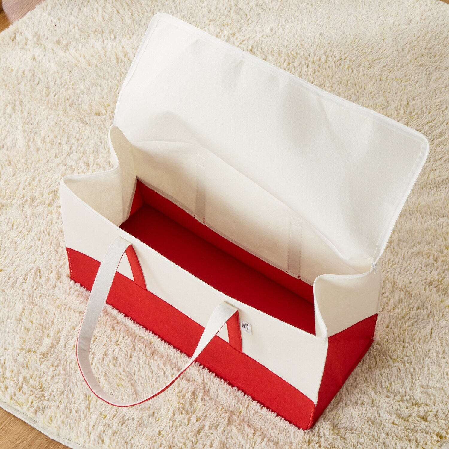 おしゃれなデザインで 便利に収納 トートデザイン収納ケース <バッグタイプ2個組> [2]