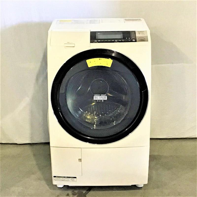 【中古品】 日立 BD-S8700L ビッグドラム スリム ドラム式洗濯乾燥機 ヒートリサイクル 左開き 2015年製 10kg ライトベージュ 10005384