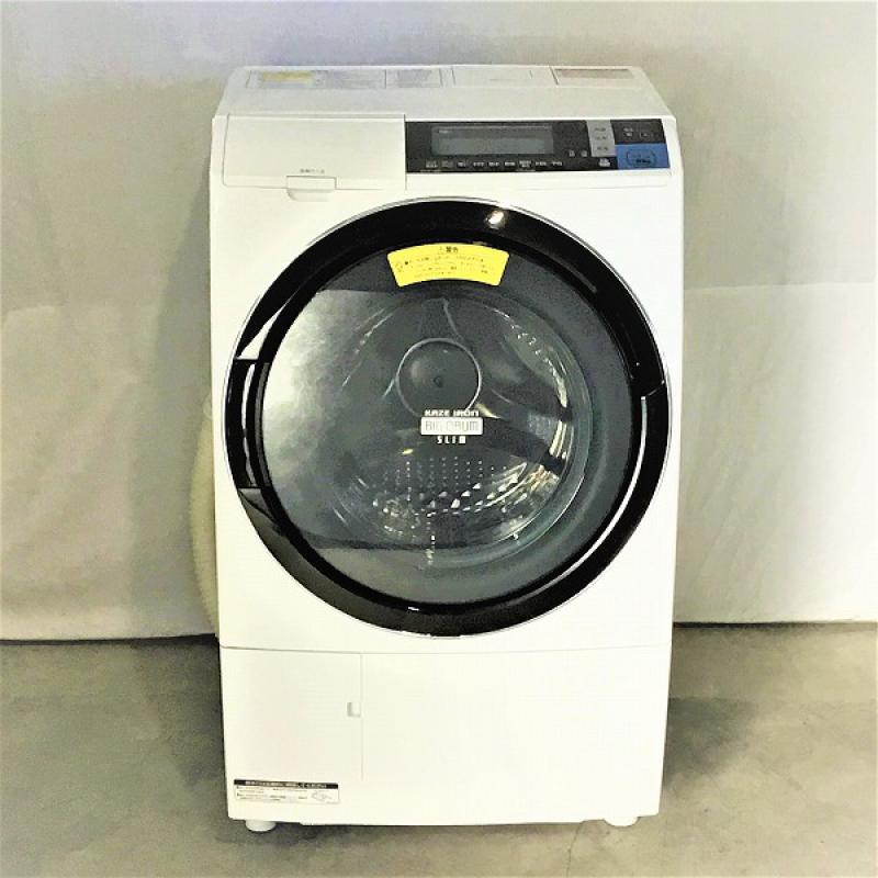 【中古品】 日立 BD-S8600L ビッグドラム スリム ドラム式洗濯乾燥機 左開き 2014年製 10kg ピュアホワイト 10005706