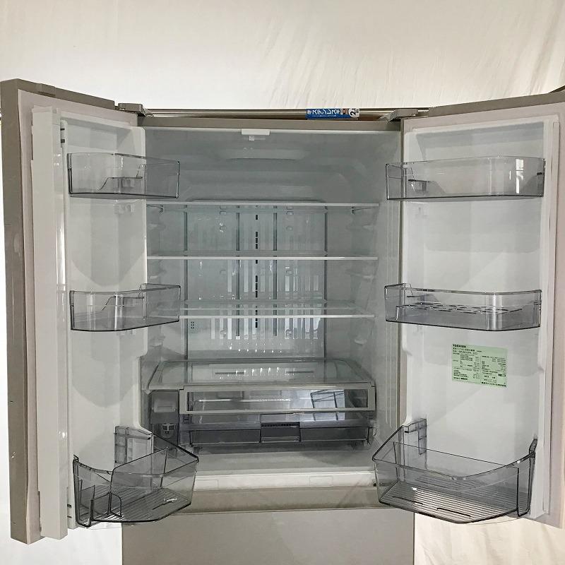 【中古品】 東芝 / TOSHIBA GR-S510FK VEGETA 6ドア冷蔵庫 2021年製 509L サテンゴールド 10009999