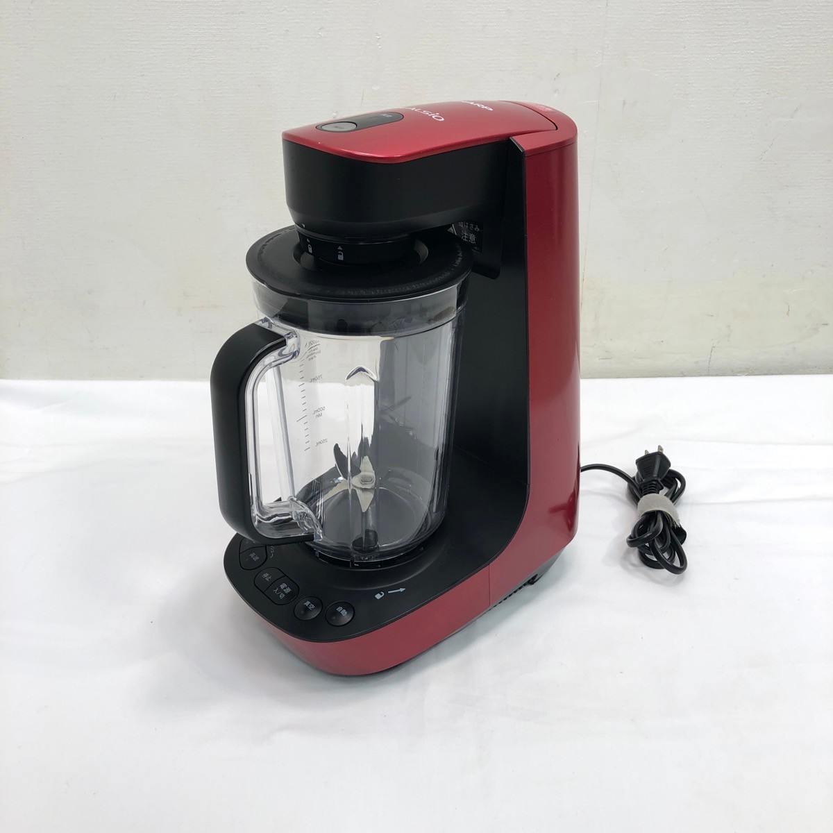 【中古】SHARP シャープ HEALSiO ヘルシオ 真空ブレンダー EM-SB1A-R レッド 2019年製