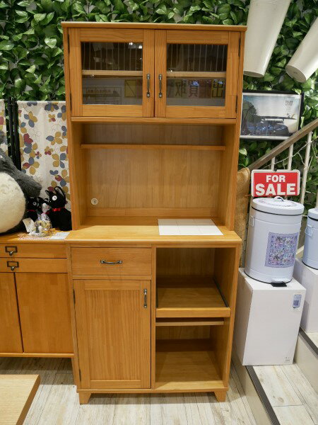 【中古】momo natural ( モモナチュラル ) / LAND CUPBOARD ランドカップボード 幅77cm 奥行43cm 高さ180cm ラジアータ―パイン