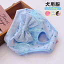 サニタリーパンツ 犬用 服 夏 生理パンツ パンツ 服 カバー ボウタイ ドッグウェア 女の子 ペットグッズ ペット用品 エチケット おむつカバー お出かけ お...