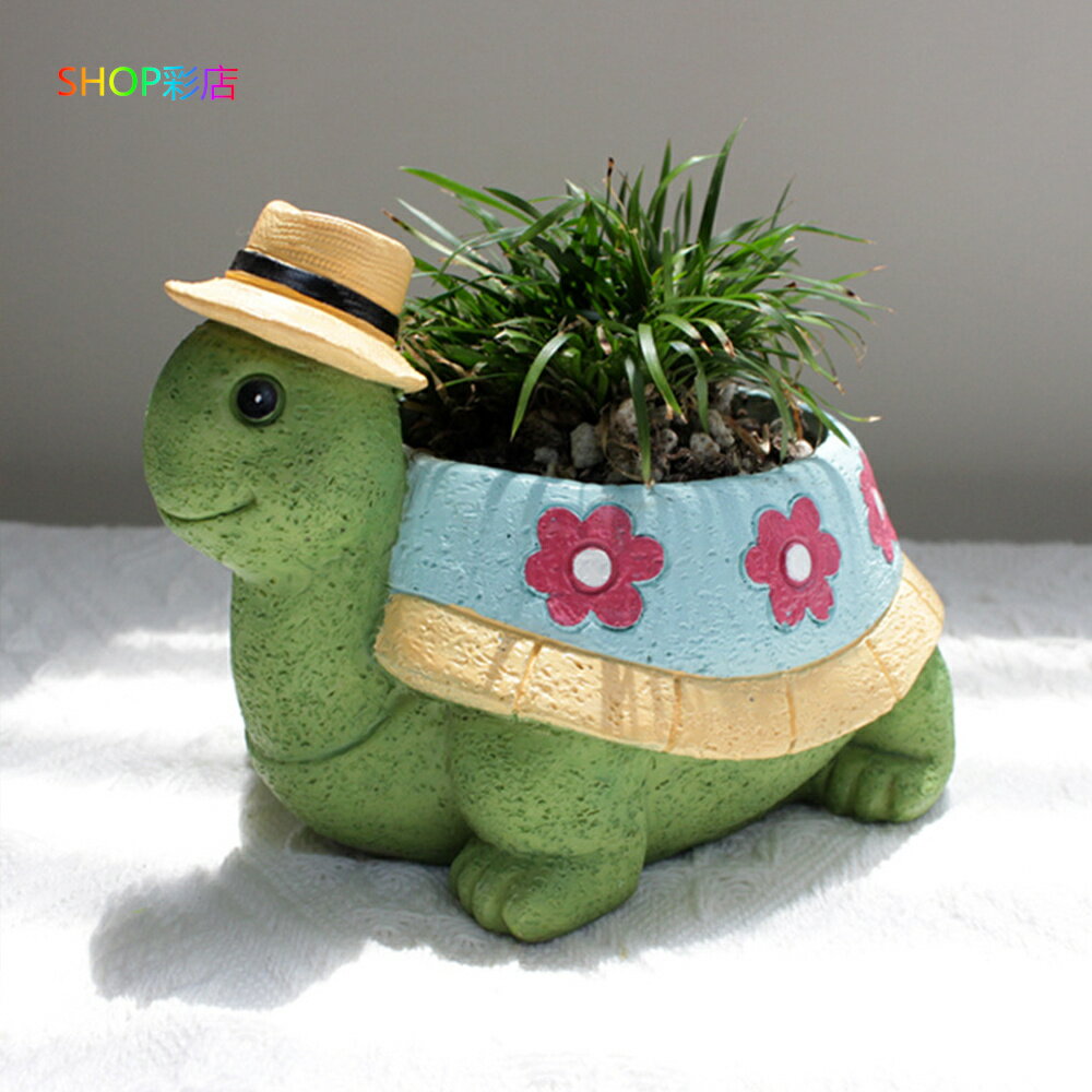 置物 かめ 植木鉢 かわいい プランター ガーデンオーナメント ガーデン インテリア 置物 マスコット オーナメント ディスプレイ 庭 玄関 ガーデニング おし...