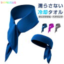 冷却タオル 濡らさない こども 大人 ヘッドバンド 接触冷感 2WAY 冷感タオル 自転車 キッズ クールタオル スポーツタオル ライニング ジョギング ひんや...