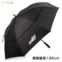 【販促値下げSALE!通常:4690円→価格:4290円】 ゴルフ 傘 UV ワンタッチ 大きい 特大 ゴルフ傘 大きいサイズ メンズ レディース 135cm ...