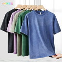 【全品対象2個で12%OFFクーポン配布中】 クルーネック Tシャツ 半袖 レディース メンズ おしゃれ tシャツ 半袖 無地 黒T コットンTシャツ ビンテージ風 カットソー 楽ちん ゆったり ペアtシャツ カップル プレゼント 春 夏 男女兼用 半袖T