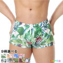 ボクサーパンツ メンズ 大きいサイズ ショート 柄パンツ 花柄 派手 ローライズ 水着 パンツ 海パン ウエスト紐付き トランク 下着 パンツ インナー 下着 ...