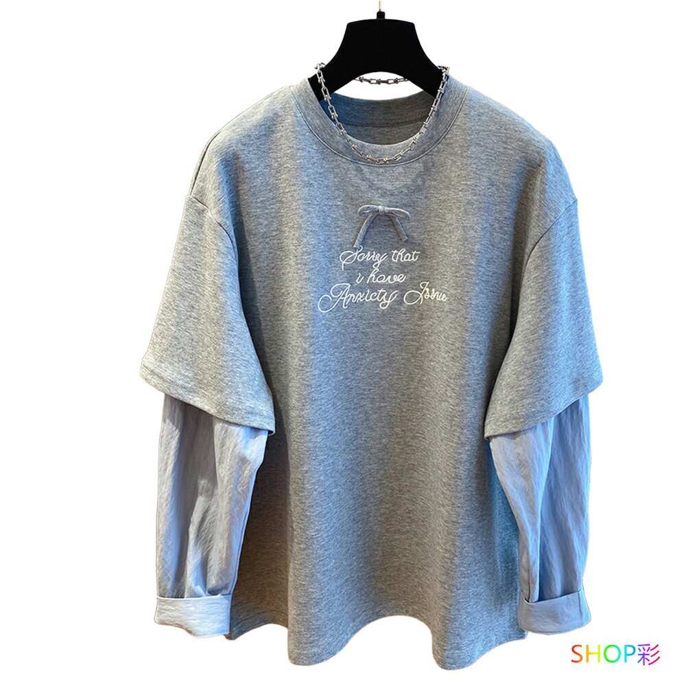 乐天商城 - ロンT レディース オーバーサイズ 長袖 大きいサイズ カットソー ティーシャツ Tシャツ ロング チュニック フェイクレイヤード ビッグ トップス 長い きれいめ ゆったり おしゃれ 体型カバー 大人 おしゃれ 秋 冬