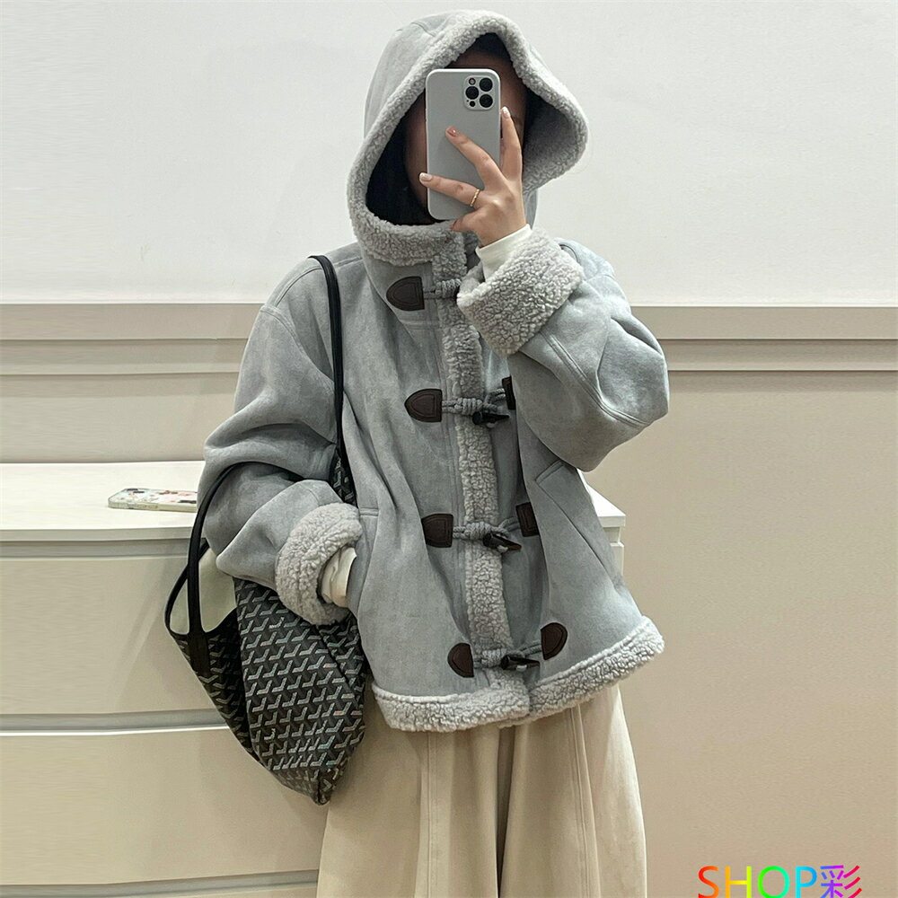 乐天商城 - レザー ボア ジャケット レディース 革ジャン フード付き 大きいサイズ コート アウター レザージャケット 裏ボア ムートンジャケット コート ライダースジャケット PUレザー アウター 防寒 厚手 暖かい 冬物 ゆったり 体型カバー