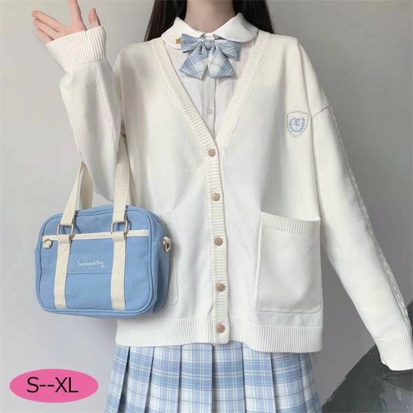 Vネックスクールベスト コットン スクールベスト 前開きタイプ ゆったり Vネック ニット ベスト オールシーズン スクールセーター 秋 学校 女子校生 女の子...