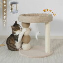 キャットタワー 省スペース つめとぎ 天然麻紐 耐久 組立簡単 支柱 ミニ 猫タワー 昼寝タワー 低い 遊び場 おもちゃ かわいい おしゃれ ストレス解消キャッ...