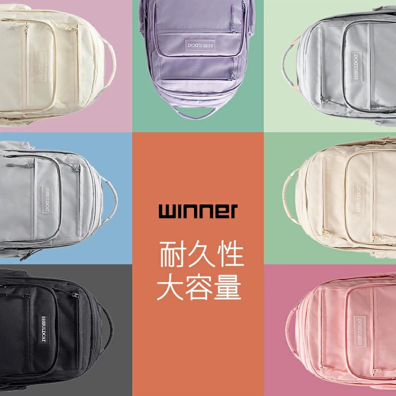 リュック レディースリュック 7ポケット付 レディース メンズ オシャレ かわいい 7カラー 軽量 小さめ 通勤 大人 通学 バッグ 大容量 女子 リュックサック ブラ ンド ギフト ラッピング プレゼント 贈り物 黒 ブラック ブルー レッド ブラック＼送料無料／