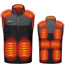 加熱ベスト 電熱ベスト 前後11箇所発熱 USB給電 前後独立 3段階温度調整 電熱 ジャケット 速暖 軽量 防寒ベスト 作業着 丸洗い ヒーターベスト メンズ...