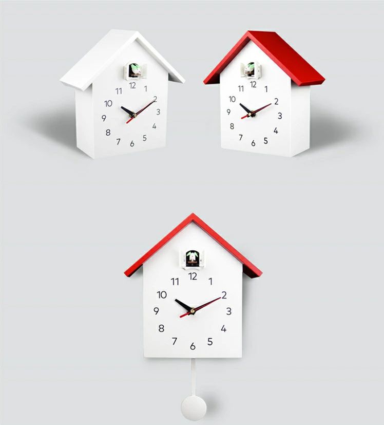 鳩時計 掛け時計 掛け置き兼用 バードクロック 2Way 振り子時計 アナログ リビング かわいい 北欧 ハト時計 壁掛け カッコウ時計 カッコー からくり時計 全5色