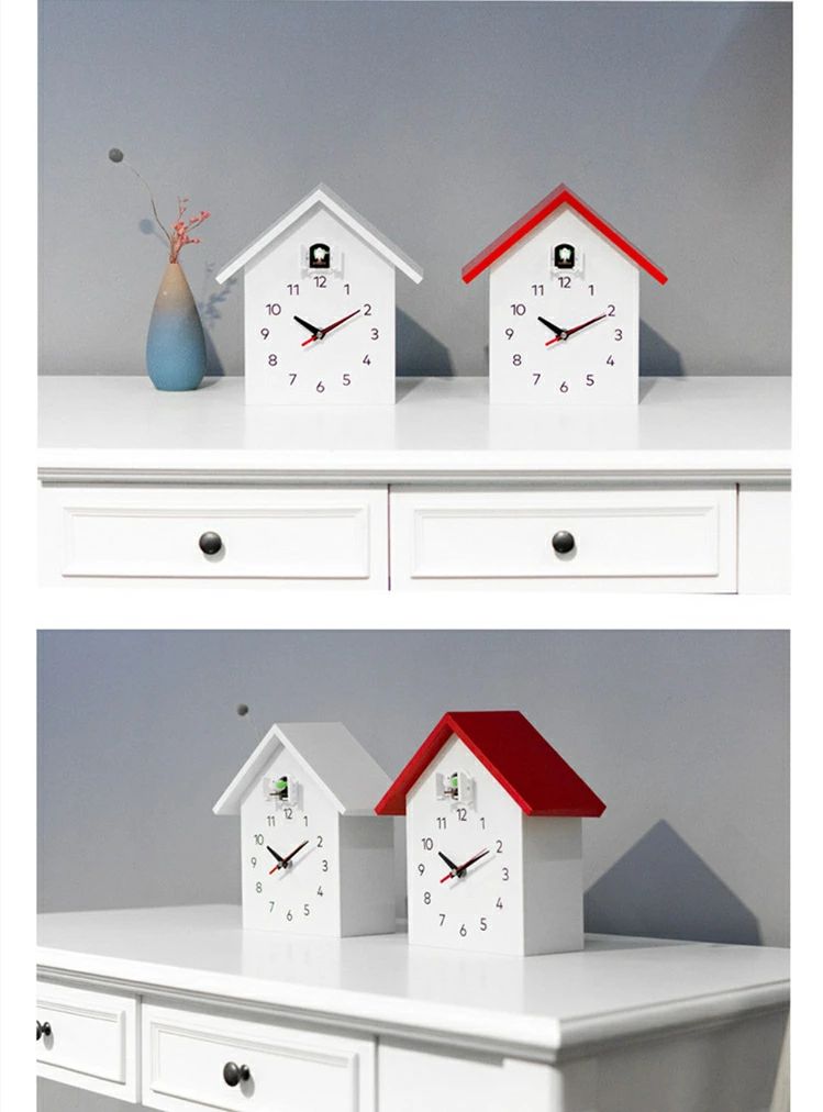 鳩時計 掛け時計 掛け置き兼用 バードクロック 2Way 振り子時計 アナログ リビング かわいい 北欧 ハト時計 壁掛け カッコウ時計 カッコー からくり時計 全5色 [2]