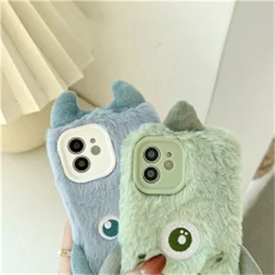 乐天商城 - 立体的 かわいい おしゃれ 怪獣 背面保護 傷防止 耐衝撃 iPhone ケース アイフォン ケース iPhoneケース スマホケース 可愛いiPhone14 iPhone13 iPhone12 iPhone11 ケース モンスター ぬいぐるみ ふわふわ もこもこ