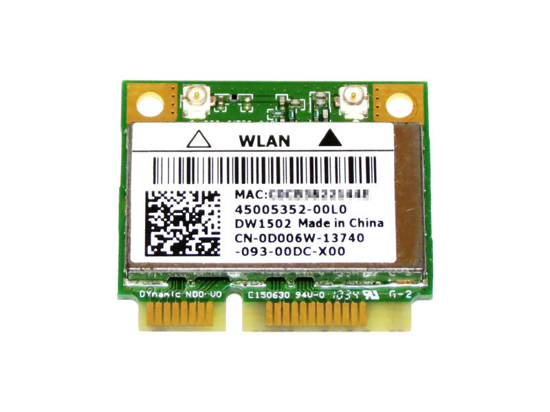 ●商品説明 　 商品名 Dell Wireless 1502 WLAN Mini Card メーカー Atheros / DELL 型番 AR5B95 / DW1502 サイズ 26.80 mm x 30.00 mm インターフェース PC...