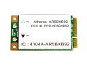 HP純正 482260-001+汎用 Atheros AR5BXB92 AR9280 デュアルバンド 2.4/5GHz 2x2 a/b/g/n 300Mbps ...