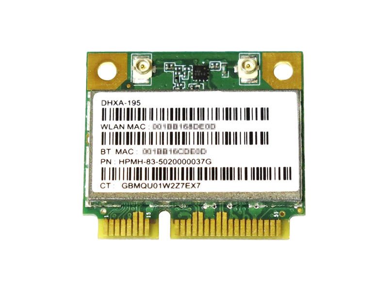 Atheros AR5B195 Single Band 802.11b/g/n + Bluetooth 3.0 PCIe Mini half 無線LANカード