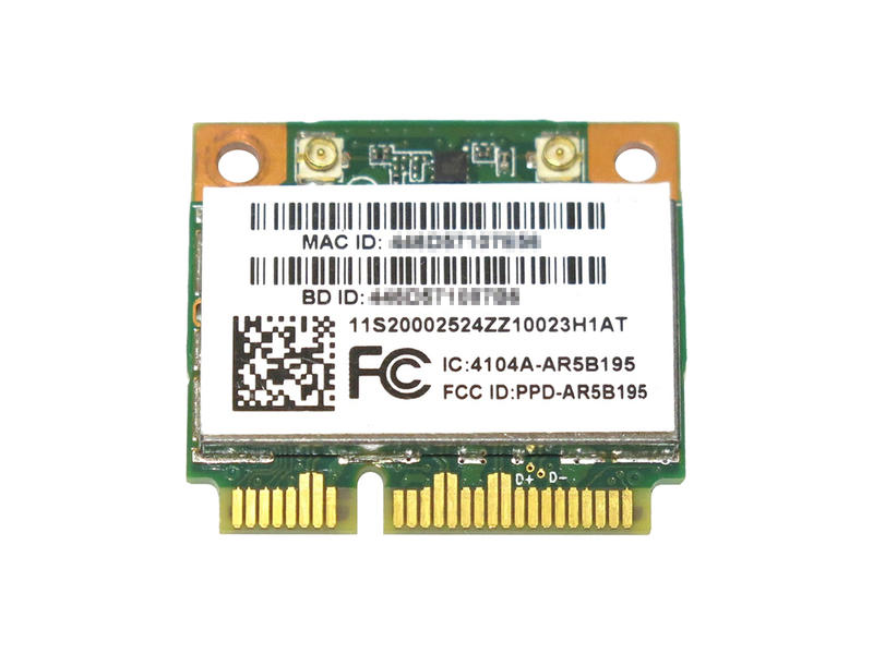 Lenovo純正 20002524 + 汎用 AR5B195 802.11b/g/n + Bluetooth 3.0 PCIe Mini half 無線LANカード for Lenovo G480/G…
