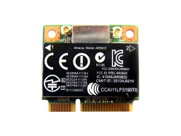 HP純正 676786-001 + 汎用 Atheros AR5B22 WB222 AR9462 - WiFi 2.4/5GHz 2x2 802.11 a/b/g/n + Bluetooth 4.0 + HS 無線LANカード