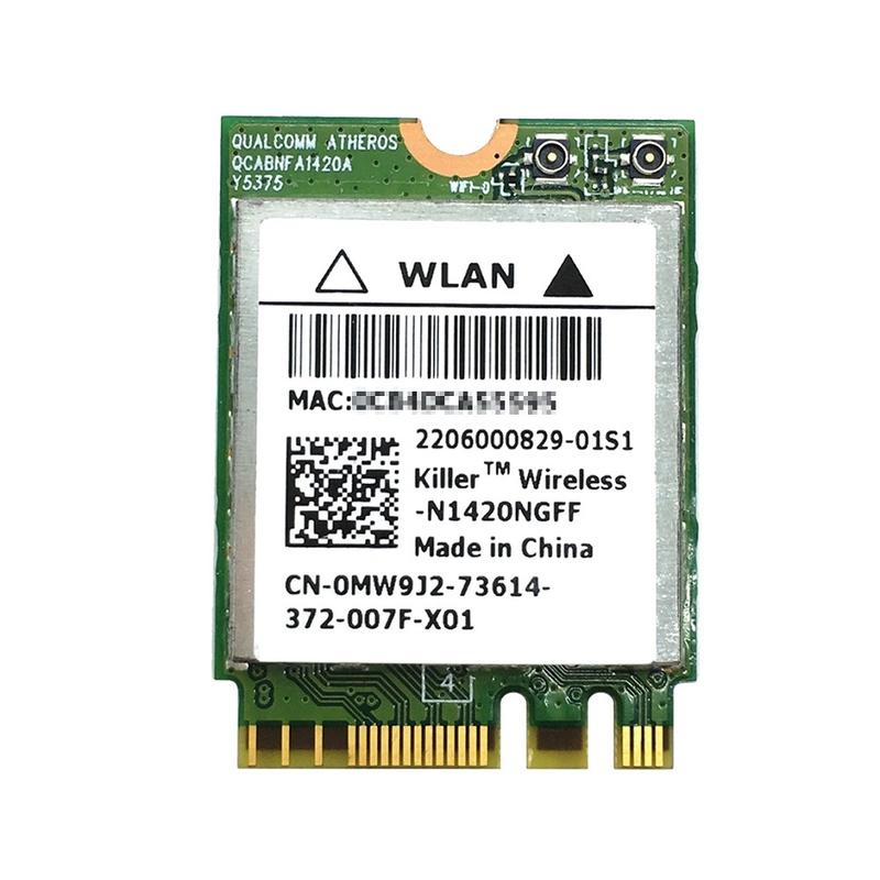 Killer Wireless-AC NIC 1420 / Killer Wireless-N1420NGFF 867Mbps 802.11n/ac + BT4.0 ゲーム愛好者向け M.2対応無線LANカード