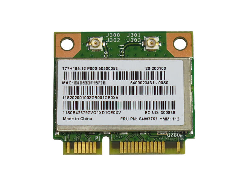 Lenovo 04W3761/04W3762 Broadcom BCM94313HMGB 802.11b/g/n WLAN + Bluetooth 4.0 ̵LAN for Thinkpad X131E, T430u, Edge E130, Edge E135, Edge E330, Edge E335, Edge E430, Edge E435, Edge E530, Edge E535, Edge S430 and B430 ꡼