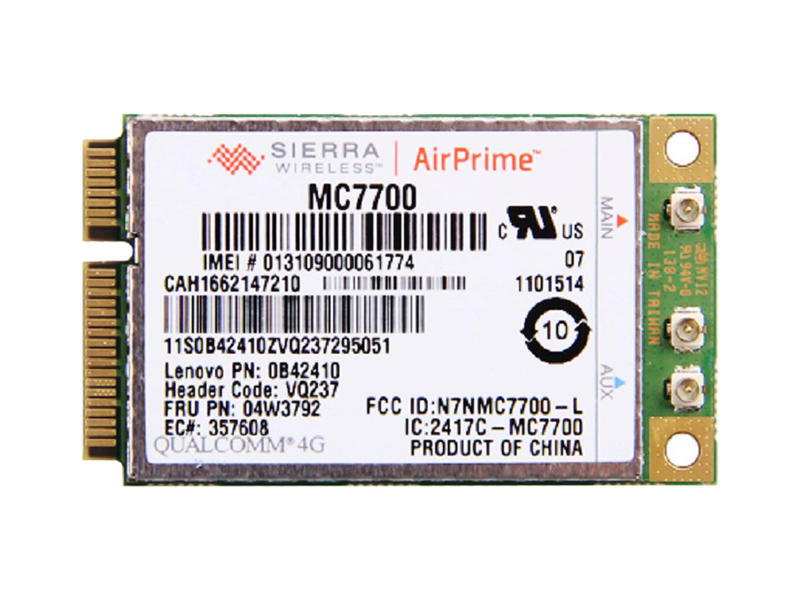 Lenovo Sierra Wireless MC7700 LTE 4G 3G 磻쥹WAN WWAN 04W3792 for Thinkpad X230 T430 T430s
