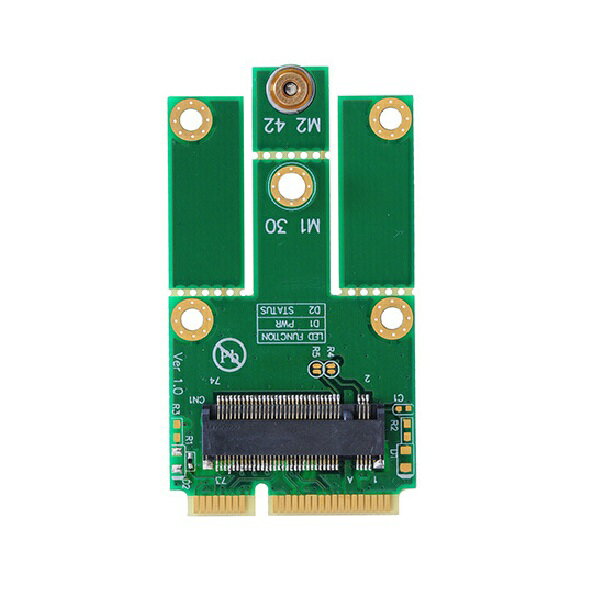 【相性保証付き】 M.2（NGFF）→mini PCI express変換 WiFi Bluetooth WLAN 無線LANカードなど モジュール用変換アダプタ