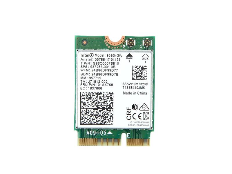 ƥ Intel Wireless-AC 9560 5GHz/2.4GHz 802.11ac MU-MIMO 1.73Gbps Wi-Fi + Bluetooth 5 Combo M.2 ̵LAN 9560NGW[CNViбå]