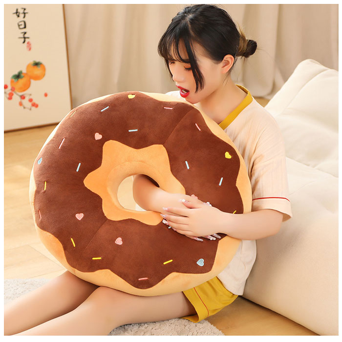 【10%OFFクーポン】クッション ドーナツ座布団 直径35cm 直径55cm 座布団 畳マット 居間クッション 寝室クッション 出窓クッション 座布団 ファッション あったか 和室 リビングルーム 寝室 クッション 車内装飾 オフィス 可愛い クッション ホワイト ブルー イエロー モカ 3