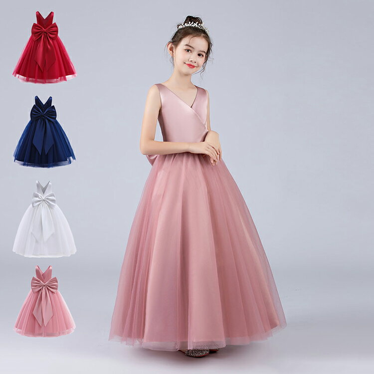 樂天商城 - 高級豪華ドレス キッズ ジュニア ワンピース フォーマル 結婚式 子供服 ロングドレス 子供ドレス フラワーガール ジュニアドレス 子どもドレス 発表会 結婚式 80 90 100 110 120 130 140 150 160
