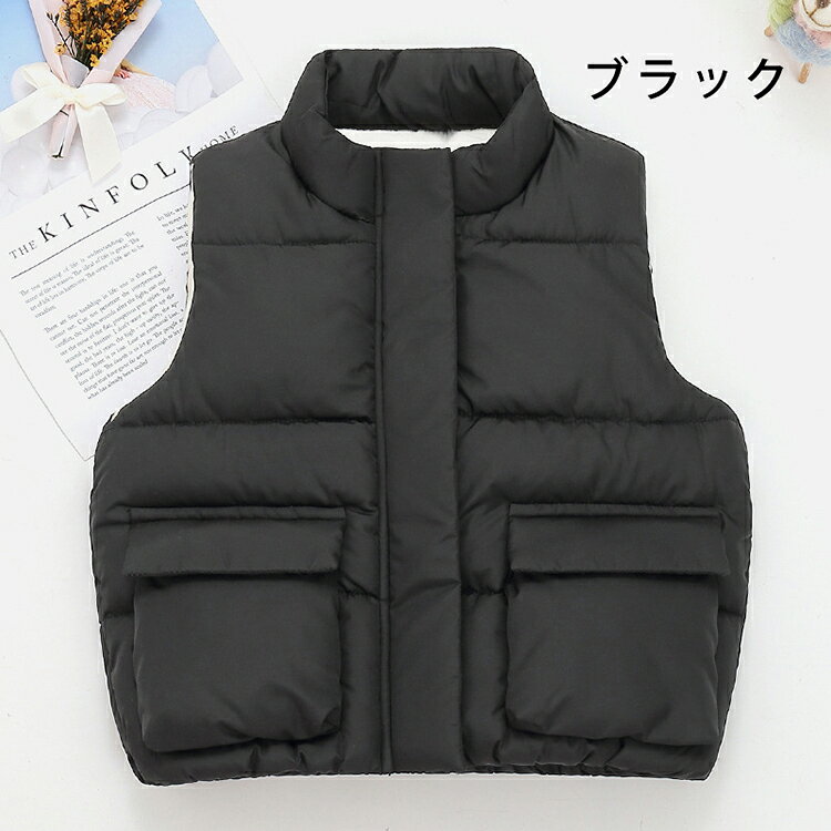 セレクトショップHARUの中綿ベスト ボア ベスト 中綿入り キッズ 子供服 ベビー 赤ちゃん ダウンベスト アウター 女の子 ベビー服 厚手 防寒 保育園 こどもベスト 子供 こども 子ども 上着 羽織り 男の子 ポケット付き 前開き 秋冬 秋新作 90cm 100cm 110cm 120cm 130cm 送料無料｜アングル3