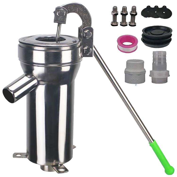 【6%OFFクーポン配布中！】手押しポンプ 井戸 ポンプ 昔ながらの手動井戸ポンプ 水汲み 井戸用 畑 庭 井戸ポンプ 手動水ポンプ 生活用水 井戸水 手動 手漕ぎ 排水 ガチャポンプ 田舎 災害対策 水やり 散水 ガーデニング 井戸用ポンプ 給水ポンプ ステンレス製 送料無料