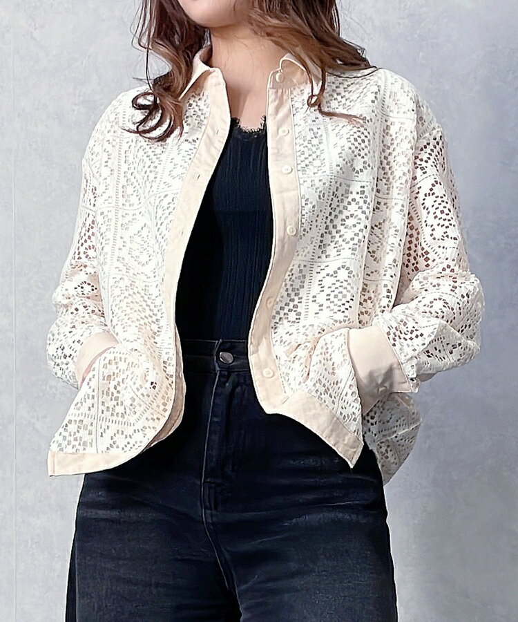 楽天市場】レース カーディガン（シャツ・ブラウス｜トップス
