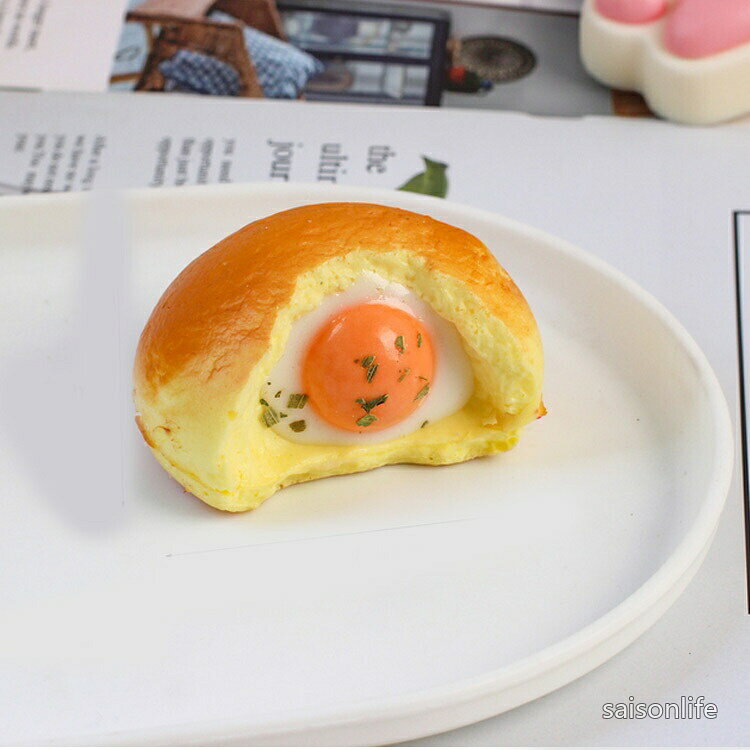 【送料無料】パン型スクイーズ 3個セット リアル ふわふわ やわらかい 食品サンプル インテリア 飾り 小道具 ストレス解消 写真撮影 パーティー 景品 玩具 saisonlife-10024470 SAISON サンプル画像3