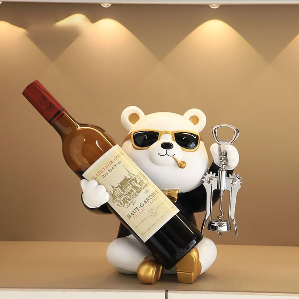 【2025新登場】酒ボトル陳列棚，可愛い置物あるア ワイン収納 ワイン シャンパン ーションボトル スタイリッシュ アニマル ワインボトル saisonlife-10002390 SAISON サンプル画像2