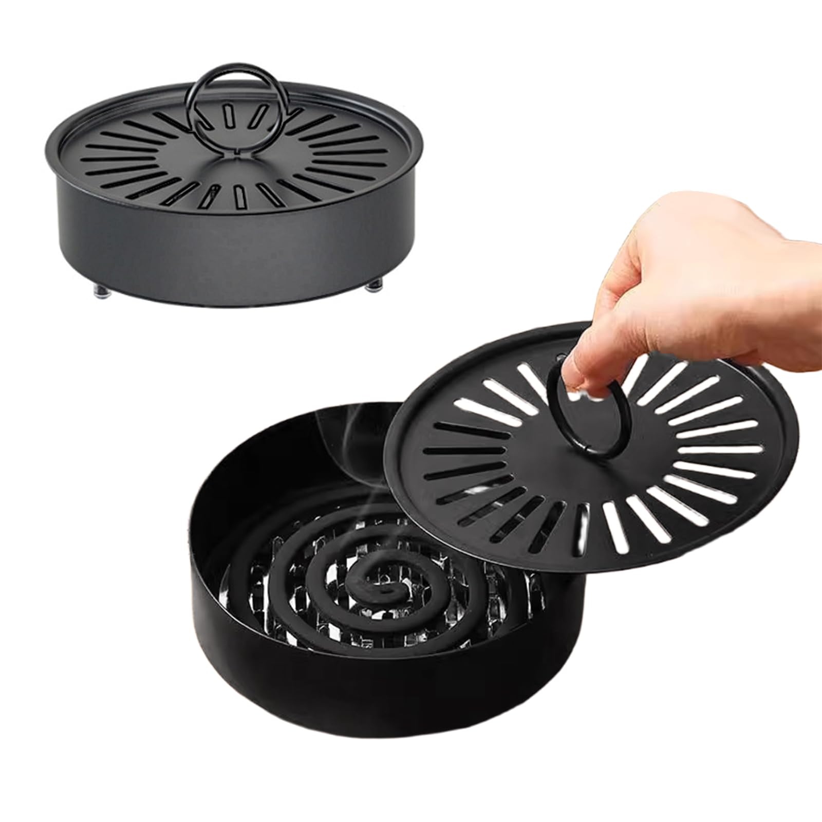 【2025年春のNEWスタイル】蚊取り線香 ホルダー 香取線香ホルダー 蚊遣り スチール製 蚊取り線香入れ ..