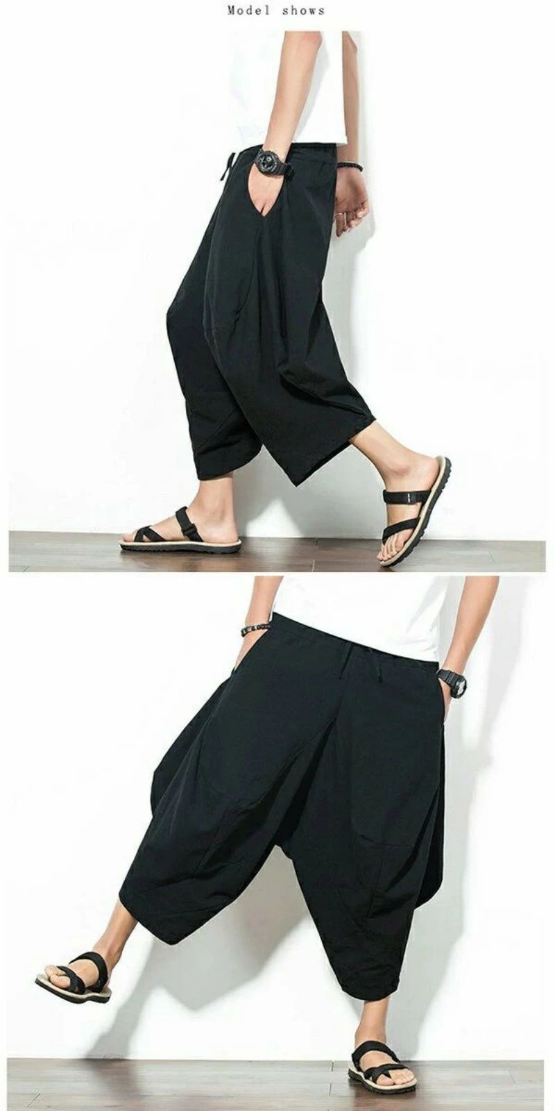 ワイドパンツ メンズ サルエルパンツ 無地 カジュアル ガウチョパンツ ウエストゴム 9分丈 ゆったり 大きいサイズ 肌触りの良さ ワイド感 清涼な着心地 キレイめ 春夏 男女 新入荷！