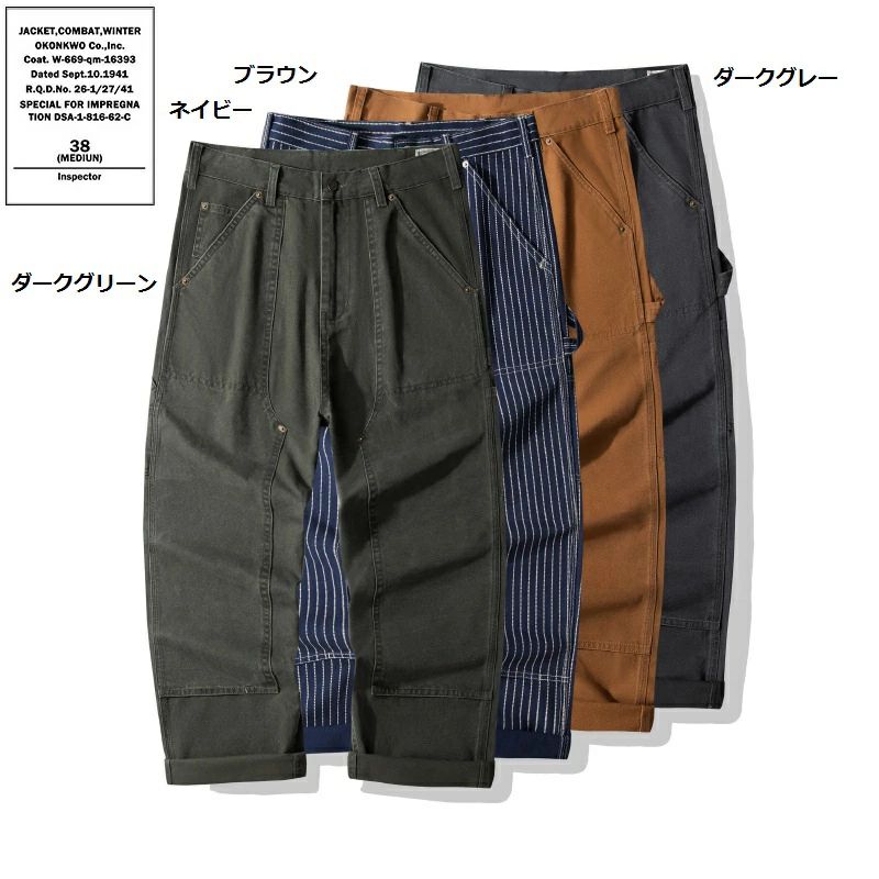 乐天商城 - レトロインディゴ B01アメカジ デニムパンツ 12oz キャンバス WABASH　コットン　ワークパンツXS～2XL