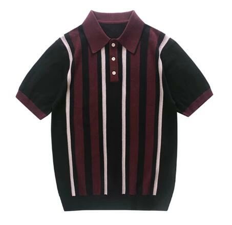 乐天商城 - 配色ナイス！50’s ヴィンテージ的 今季 ジャガード ストライプ 半袖 ポロシャツ S～2XL アメカジ ロカビリー レトロ ビンテージ