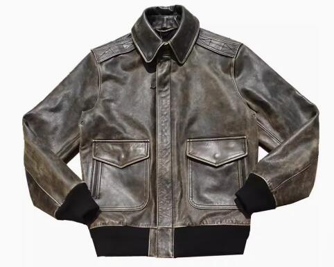 乐天商城 - 秋冬 新品　A2 茶芯牛革　レトロ　本革 上品　メンズライダースジャケット 革ジャン S～5XL