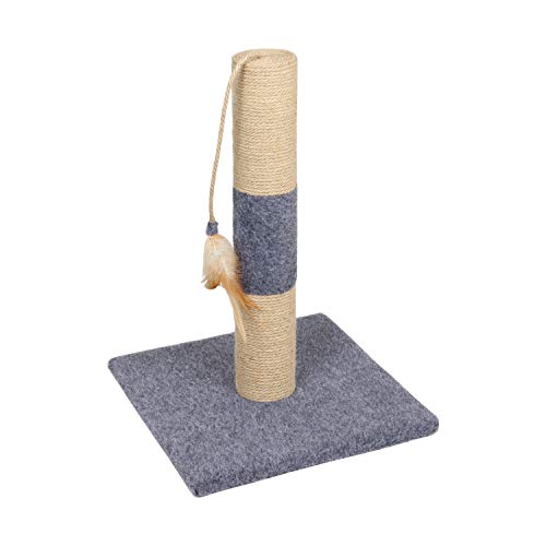 猫 爪とぎ つめとぎ ポール 高さ約42cm おもちゃ 天然サイザル麻 ストレス解消 小型キャットタワー 据..