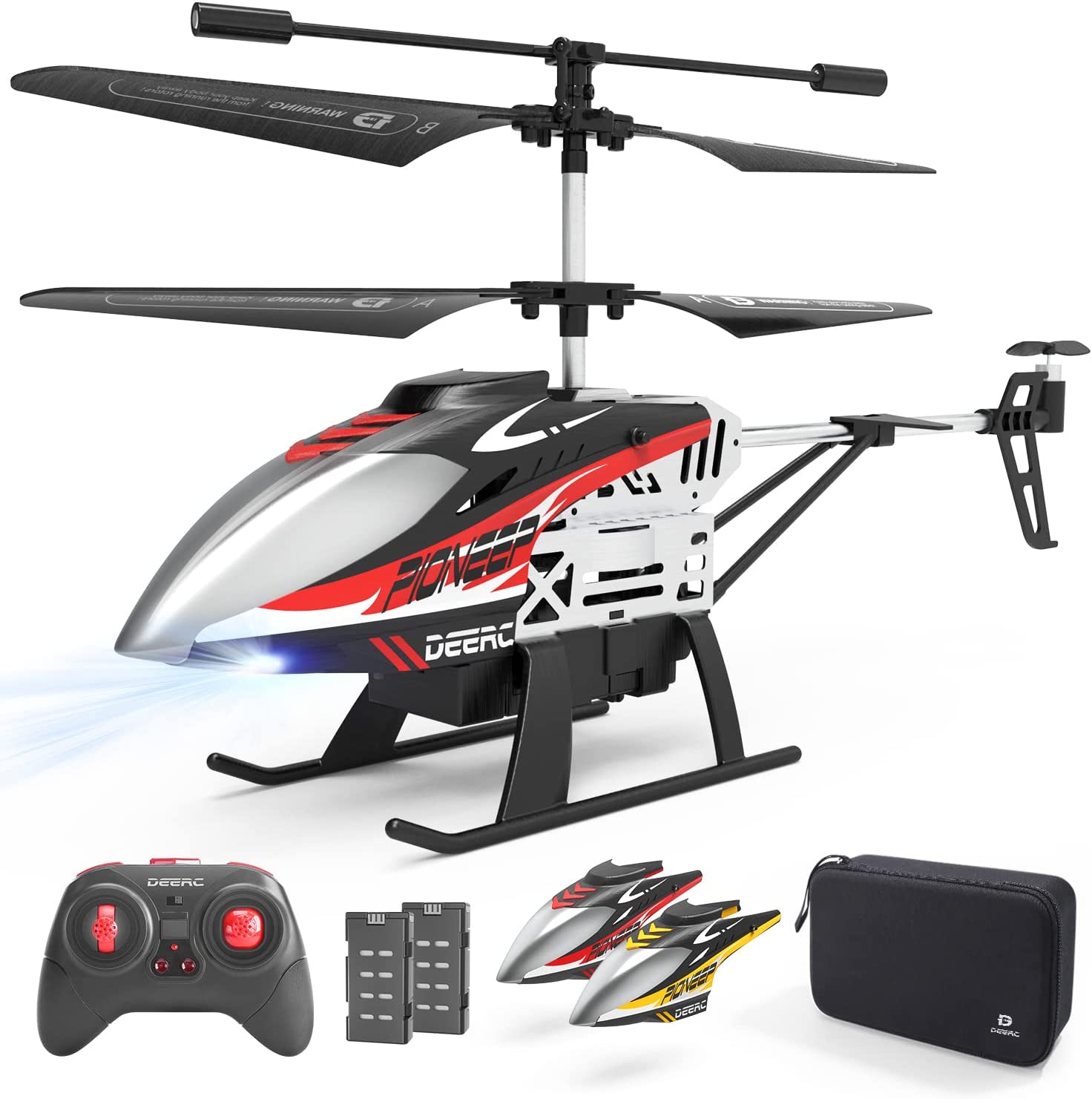 ヘリコプター ラジコン 飛行機 おもちゃ 室内 子供 初心者向け 収納ケース付き シェル2個付き バッテリー2個 飛行時間24分 高度維持 ワ