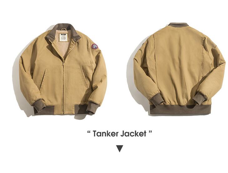 ヴィンテージ仕様TANKER JACKET M1942 暖かい 裏起毛 レトロ メンズジャケット コート 新品未使用 S（3枚目）