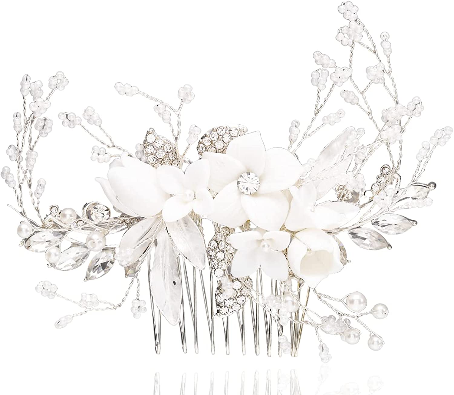 ヘアアクセサリー ヘッドドレス ブライダル 髪留め ウエディング 髪飾り クリップ 小枝 披露宴 パーテ..