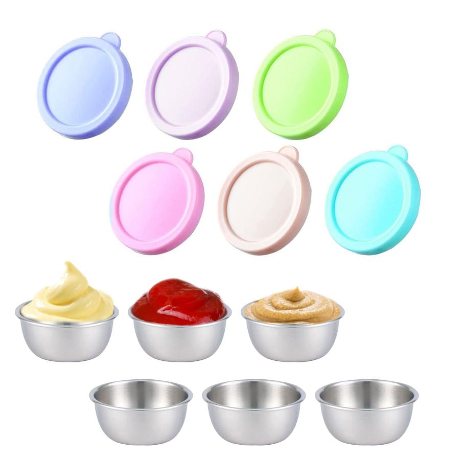 お弁当 調味料入れ 蓋付き ステンレス鋼 再利用可能 弁当箱用 ソース容器 漏れ防止 ソースカップ 保存容器 サラダドレッシング容器 調味のサムネイル