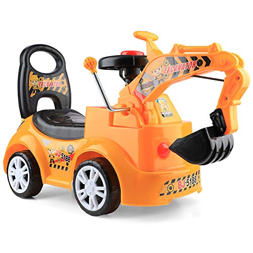 樂天商城 - 乗用ショベルカー 乗用カー 建設車両 ショベルカー 子供向け 乗り物 乗用玩具足けり 車おもちゃ 男の子 子どもおもちゃ 玩具 足こぎ 乗